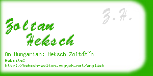zoltan heksch business card